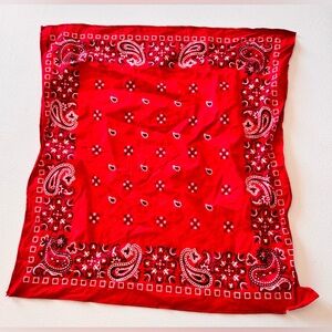Classic Red Paisley Bandana Scarf
